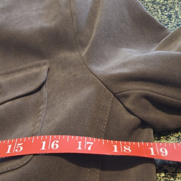 Talbots Trench Coat Jacket Overcoat Brown Belt Retro Detective Stretch Women 6 - Picture 6 of 16